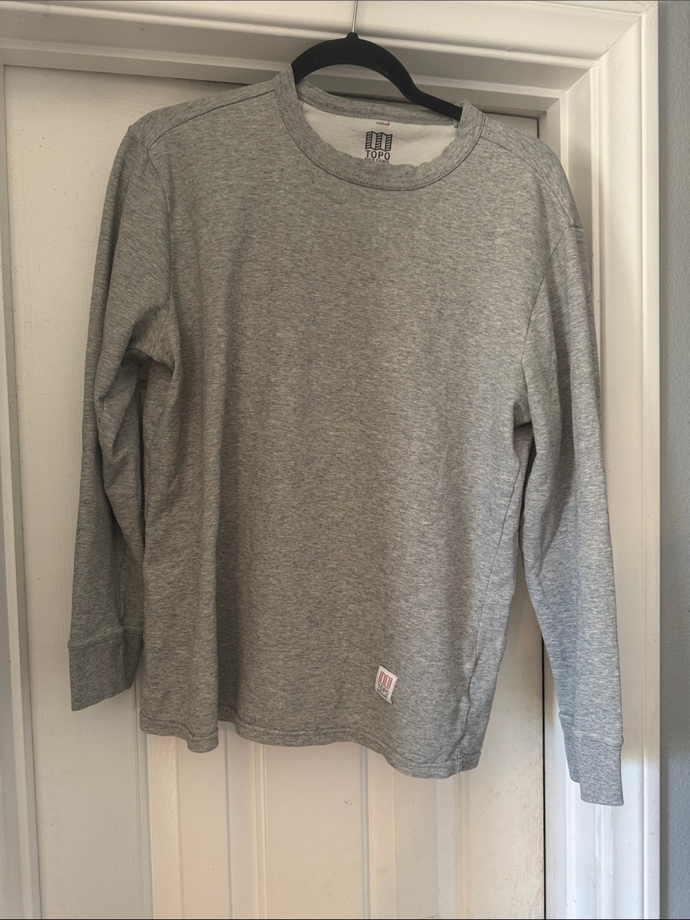 Topo Designs men’s Large Gray Long-Sleeve Crew Tee